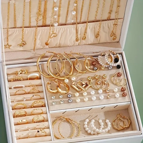 (J201) Limited Edition 86 Piece Jewelry Bundle Necklace Bracelet Ring Earrings